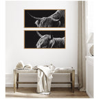 Natural Scottish Highland Panel 2 Piece Framed Canvas Wall Art Set by Crystal Lynn Collins