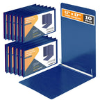 Ring Binder Depot 10 Pack Blue 11”x17” Landscape Pressboard Presentation Binders with 3 Metal Prong Fasteners - Heavy-Duty Document Covers