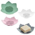 Vroxy Flower Shape Silicone Soap Dish Holder with Drain Holes  Unbreakable Soap Saver Tray for Bathroom Washbasin, Kitchen Sink