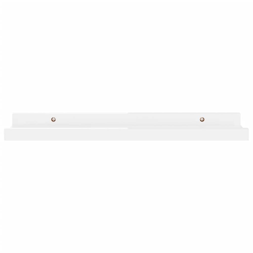 vidaXL MDF Wall Shelves Set - High Gloss White Display Shelves - Versatile and Modern Small Space Storage - Suitable for Books, Succulents, Ornaments
