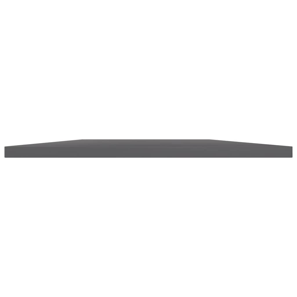 vidaXL Bookshelf Boards Floating Shelf 8 Pcs - High Gloss Gray - Engineered Wood - 15.7" x 19.7" x 0.6" - Versatile & Stylish Storage Solution