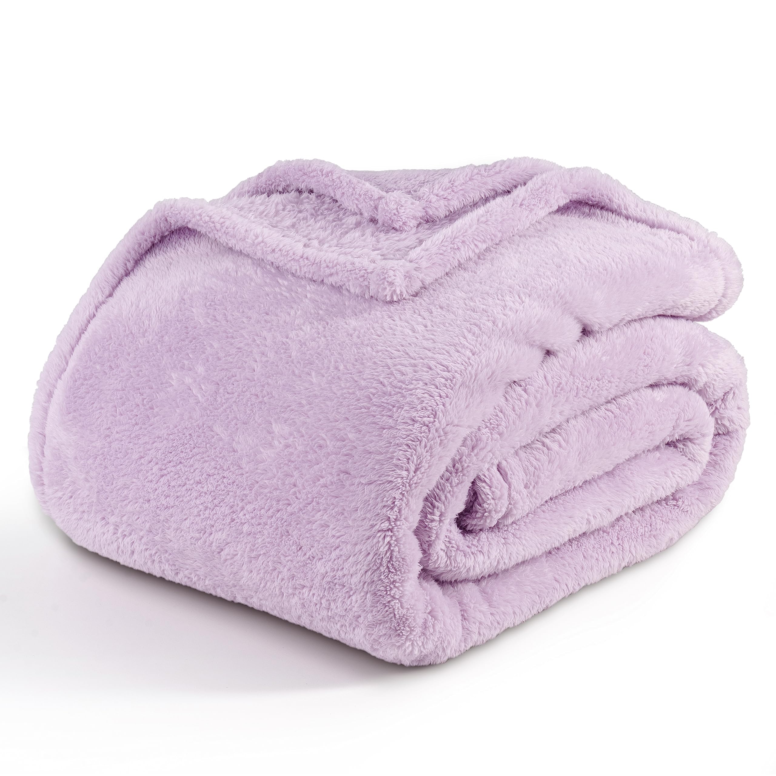Berkshire Blanket E0557-T1-18P Classic Extra-Fluffy Plush Throw Blanket Pastel Lilac 50x60 Inches