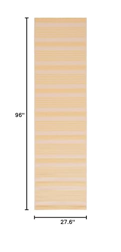 Safavieh Courtyard Collection 2'3'' X 8' Gold/Beige Cy6062 Stripe Indoor/ Outside Waterproof Easy Cleansingpatio Backyard Mudroo