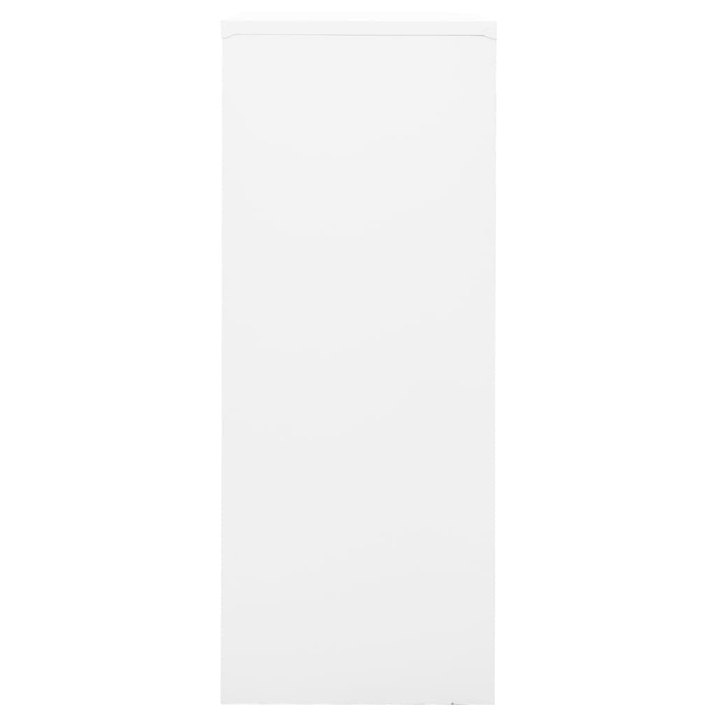 Vidaxl Office Cabinet Home Indoor Locker File Document Adjustable Shelf Lock Office Filing Storage Cabinet Furniture White 40.2" Steel