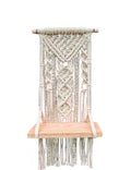 Macram Wooden Wall Hanging Shelf |940| Modern Chic Woven Macrame Tapestries, Wall Art Home Decor For Apartment, Dorm, Bedroom, L