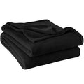 WONDERLOOK Wool Relief Blanket for Heavy Winter Single Bed Full Size for Donation and Gift Purpose Black  Pack of 2