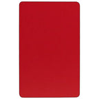 Flash Furniture Wren Mobile 24''W X 60''L Rectangular Red Hp Laminate Activity Table - Height Adjustable Short Legs