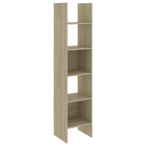 Furniking Book Cabinet Sonoma Oak 15.7&quot;x13.8&quot;x70.9&quot; Chipboard (23,5kg)