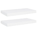 vidaXL Floating Wall Shelves 2 pcs White 19.7"x9.1"x1.5" MDF