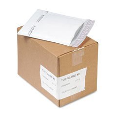 Sealed Air Jiffy Tuffgard Self-Seal Cushioned Mailer, Side Seam, #0, White, 25/Carton (Case Of 4)