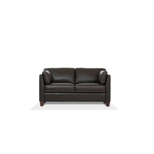 Acme Matias Leather Loveseat in Chocolate