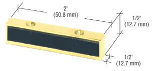 Crl Brass Header Mounted Single Door Stop - 1Nt307Br