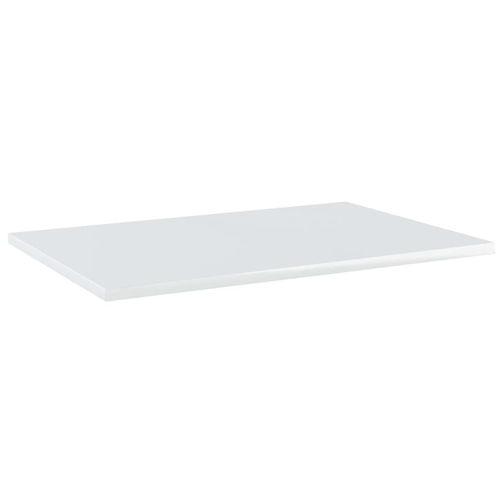 vidaXL Modern White High Gloss Bookshelf Boards, Set of 8 in Engineered Wood, 23.6 x 15.7 x 0.6 Inches