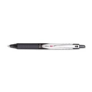 Vball Rt Liquid Ink Retractable Roller Ball Pen, Black Ink, .5Mm, Dozen