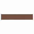 vidaXL Retractable Side Awning - Versatile Outdoor Privacy Screen in Brown - UV and Tear Resistant Polyester Fabric with Steel B