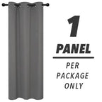 Deconovo Room Darkening Thermal Insulated Grommet Blackout Window Curtain For Living Room, Light Grey, 42X95 Inch, 1 Panel