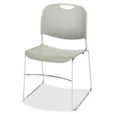 Wire Frame Stack Chair, 19-3/8&quot;X19-3/4&quot;X30&quot;, 4/Ct, Gray, Sold As 1 Carton