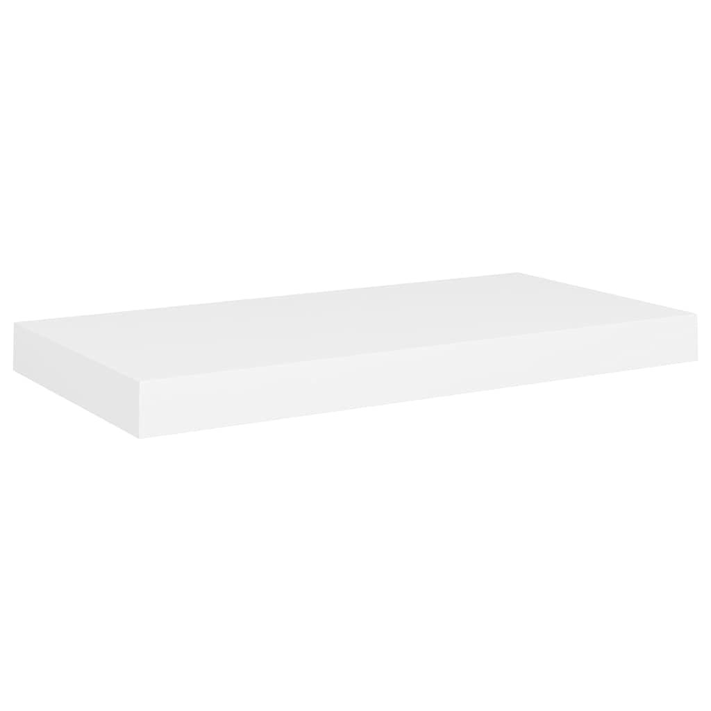 vidaXL Modern Floating Wall Shelf, White, 19.7&quot;x9.1&quot;x1.5&quot; - Honeycomb MDF Metal Frame Design - Easy to Install - Suitable for Decor Display