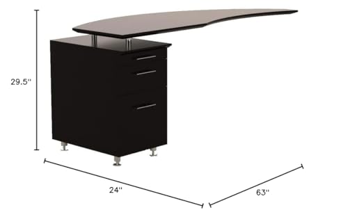 Safco Products Mnrtplldc Medina Desk, Mocha Laminate
