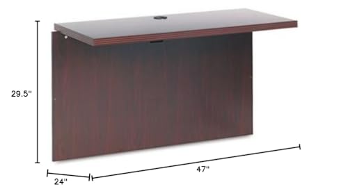 Hon Valido Series Laminate Mahogany Desk Ensemble-Bridge, F/U-Shaped Wkstn, 47&quot;X24&quot;X29-1/2&quot;, Mahogany