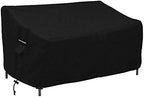 Rosielily Outdoor Couch Covers Patio Sofa Covers Waterproof, Black Outdoor Loveseat Covers, Outside Lawn Bench Covers, Stackable Heavy Duty Covers Patio Furniture Covers, Black