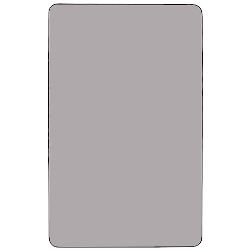 Flash Furniture Wren 36''W x 72''L Rectangular Grey Thermal Laminate Activity Table - Standard Height Adjustable Legs