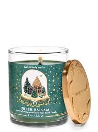 Bath & Body Works, White Barn 1-Wick Candle w/Essential Oils - 7 oz - 2021 Christmas & Winter Scents! (Fresh Balsam)