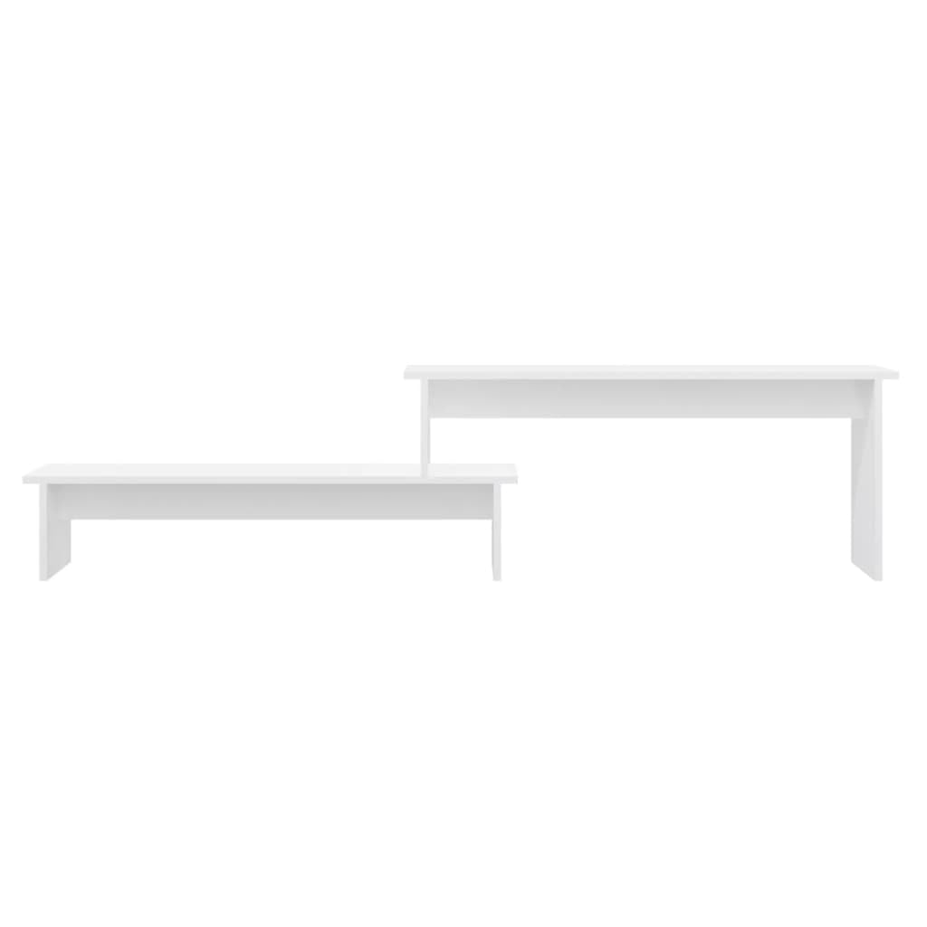 vidaXL TV Cabinet High Gloss White 71&quot;x12&quot;x17&quot; Chipboard