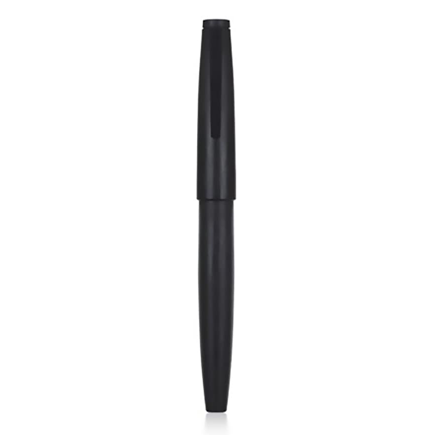 Jinhao 80 Black Fiber Brushed Fountain Pen, Iridium Fine Nib With Ink Converter, Classic Design Smooth Writing Pen (Black Clip)