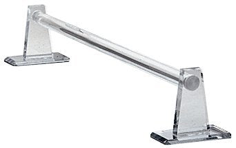 12 Long 3/4 Dia. Acrylic Mirror Towel Bar with Self-Stick Back Plate
