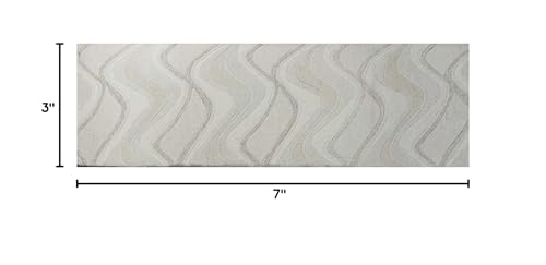 HomeRoots Decor 2'3-inch x 7'6-inch Runner Wool Ivory Area Rug