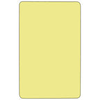 Flash Furniture Wren Mobile 30''W X 48''L Rectangular Yellow Thermal Laminate Activity Table - Height Adjustable Short Legs