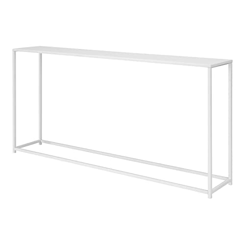 Pangea Home Miley 56&quot; Rectangular Modern Metal Console Table In White