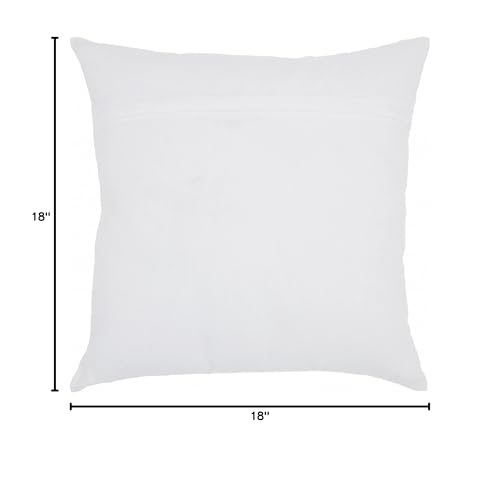 HomeRoots 100% Cotton White and Teal Groovy Llama Throw Pillow