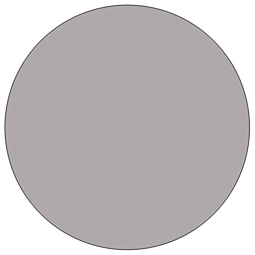 Flash Furniture Wren 42'' Round Grey Thermal Laminate Activity Table - Height Adjustable Short Legs