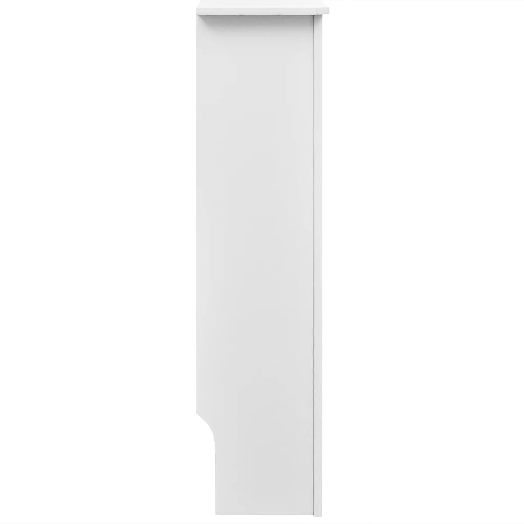 vidaXL 2X Radiator Covers White MDF 59.8&quot; Heating Shelf Cabinet Accessory