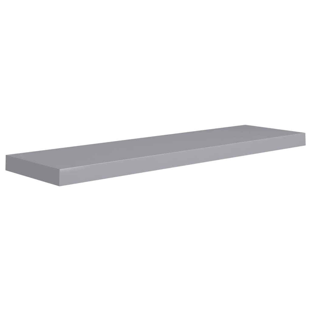 Vidaxl Floating Wall Shelves 2 Pcs Gray 35.4''X9.3''X1.5'' Mdf