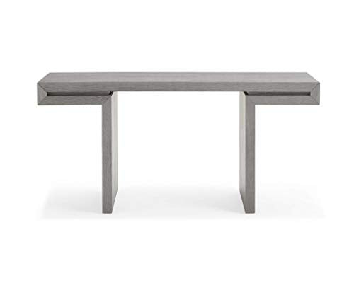 HomeRoots Lacquer 63' X 15' X 35' Grey Oak Veneer Console