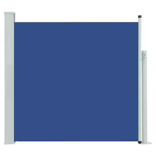 Great-hyc Retractable Awning, Rectangular Outdoor Terrace Shading Side shed, UV Resistant Polyester Awning Suitable for Back Garden Courtyard Backyard Swimming Pool lawn-blue-66.9&quot; x118.1&quot;