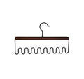 Barhary Wood Tie Organizer For Closet, Holds Ties ? Space Saving, 360 Rotating Hook, NonSlip Metal Clips ? Men?S Tie Holder.