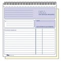 Spiralbound Service Invoices, 8 1/2 X 7-3/4, Two-Part Carbonless, 50 S