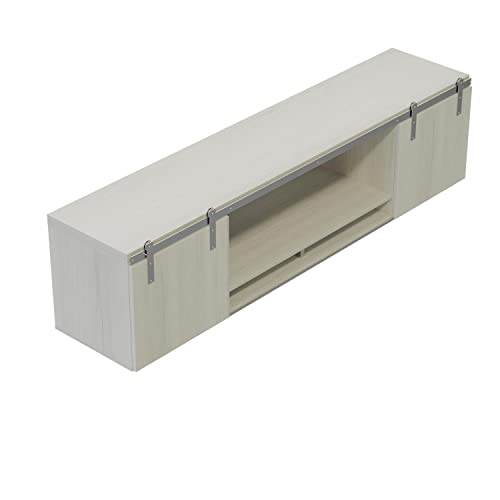 72" Mirella Wood Doors Wall Mount Hutch