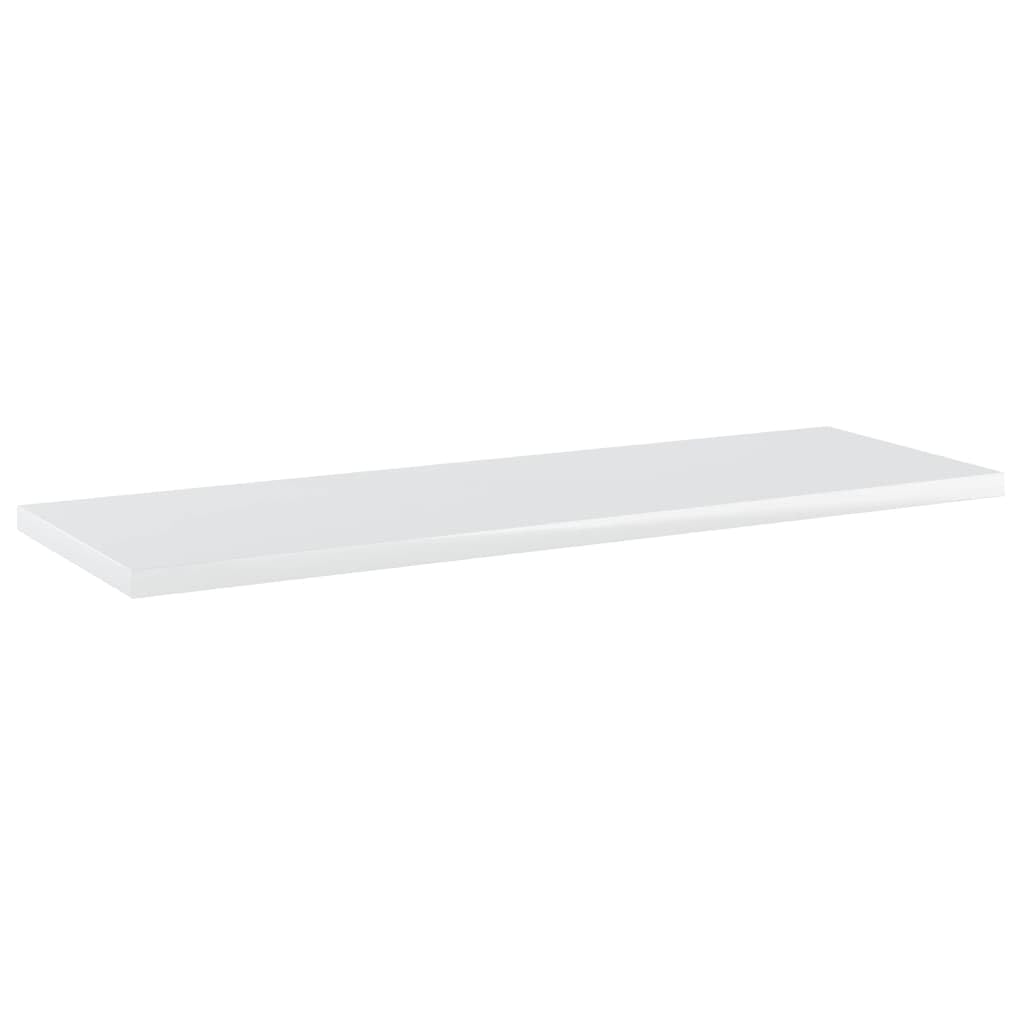 Bookshelf Boards 8 pcs High Gloss White 23.6&quot;x7.9&quot;x0.6&quot; Chipboard