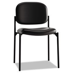 Wholesale Case Of 5 - Basyx Leather Guest Chair W/O Arms-Guest Chair, W/O Arms, 21-1/4&quot;X21&quot;X32-3/4&quot;, Lthr/Black