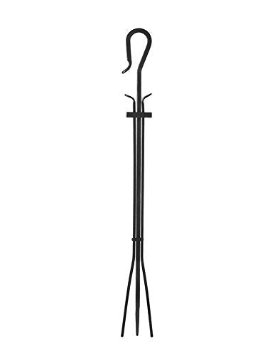 Minuteman International Shepherd'S Hook Single Tool, Fireplace Tongs, Graphite