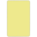 Flash Furniture Wren 30''W x 60''L Rectangular Yellow Thermal Laminate Activity Table - Standard Height Adjustable Legs