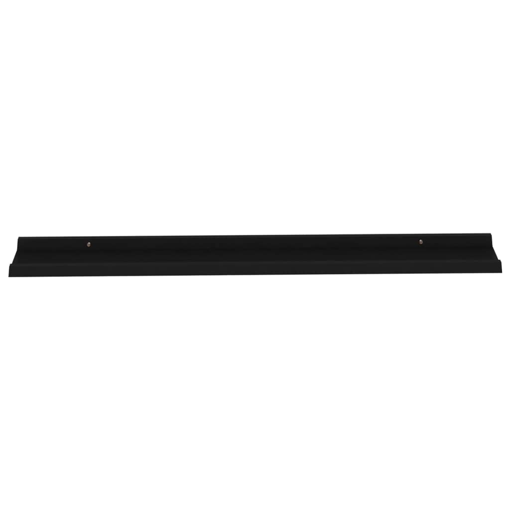 Vidaxl Wall Shelves 2 Pcs Black 45.3''X3.5''X1.2''
