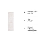 Safavieh Reflection Collection Runner Rug - 2'3'' X 6', Creme & Ivory, Vintage Distressed Design, Non-Shedding & Easy Care, Idea