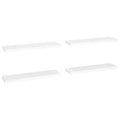vidaXL Floating Wall Shelves, Set of 4, Honeycomb MDF and Metal Frame, Gray, Easy Install, Modern Decoration, Versatile and Dura