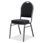 Gray Fabric Seat - Gray Fabric Back - Steel Frame - Four-Legged Base - 15.90" Seat Depth - 15" Width x 16" Depth x 37" Height - 4 / Carton-62525-Furniture